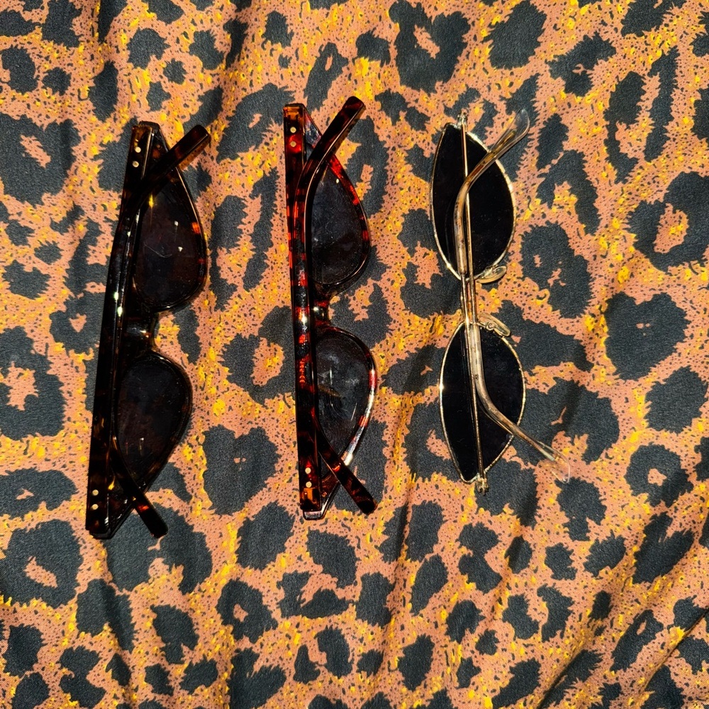 Summer Sunglasses Trio lot bundle - Black and Brown